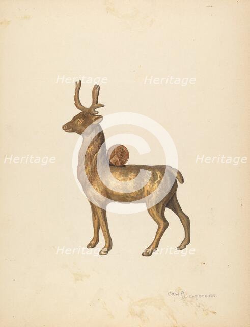 Child's Saving Bank (Deer), c. 1940. Creator: Carl Buergerniss.