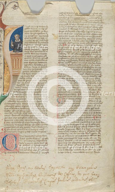Manuscript Leaf, 14th century. Creator: Unknown.
