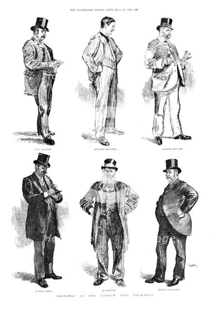 The Colliery Strike and the London Coal Exchange, 1890. Creator: Unknown.