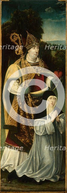 Saint Augustine and an Augustinian Canoness, 1525/50. Creator: Unknown.