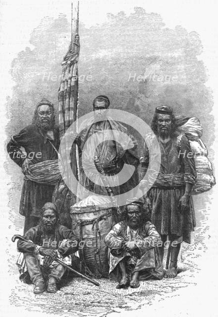 'Our Coolie Porters; Black Bear Shooting in the Himalayas', 1875. Creator: Unknown.