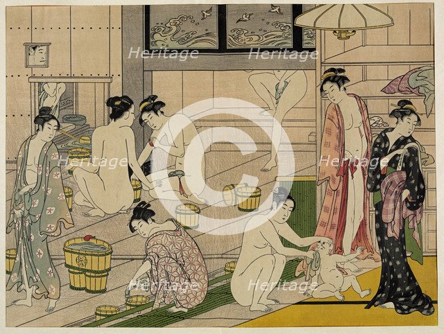 The Bathhouse Women, 1790s. Artist: Kiyonaga, Torii (1752-1815)