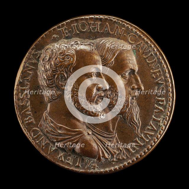 Alessandro Bassiano and the Medallist [obverse]. Creator: Giovanni da Cavino.