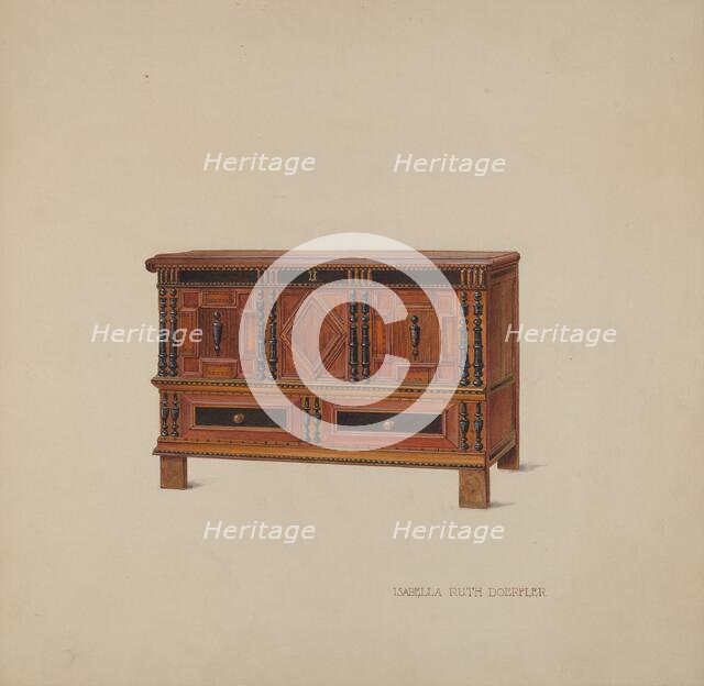 Chest with Two Drawers, c. 1937. Creator: Isabella Ruth Doerfler.