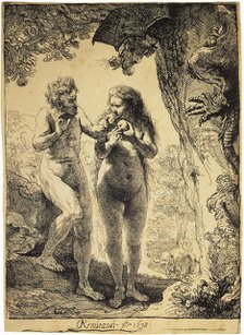 'Adam and Eve', 1638.  Artist: Rembrandt Harmensz van Rijn    