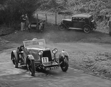 Aston Martin open sports competing in the JCC Half-Day Trial, 1930. Artist: Bill Brunell.