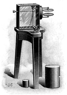Electroscope fitted with microscope, 1904.  Artist: Anon