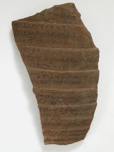 Ostrakon with a Letter from Moses to Moses, Coptic, 7th century. Creator: Unknown.