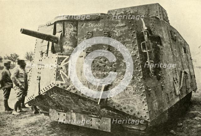 'One of the German Tanks captured on the Western Front', First World War, c1918, (c1920). Creator: Unknown.
