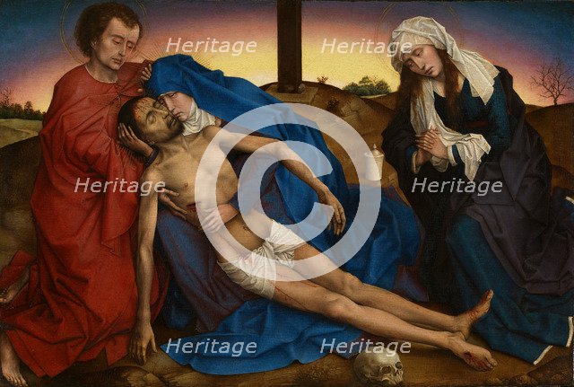 Pietà, 1436-1446. Artist: Weyden, Rogier, van der (ca. 1399-1464)