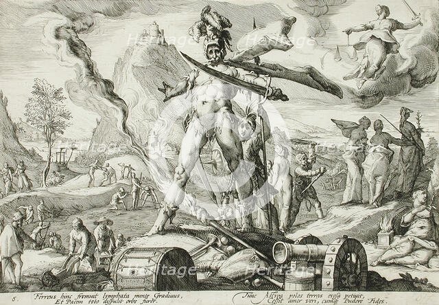 The Age of Iron, published 1589. Creator: Hendrik Goltzius.