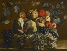 Basket with fruits. Creator: Cavarozzi, Bartolomeo (1590-1625).