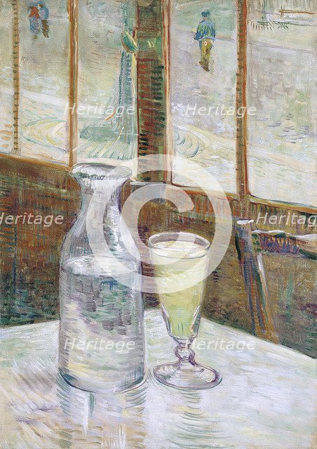 Café table with absinth, 1887. Artist: Gogh, Vincent, van (1853-1890)