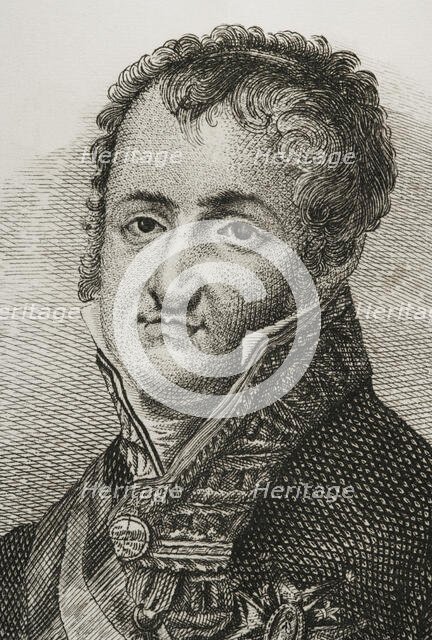 Portrait of Ferdinand VII (1784-1833), King of Spain (1808-1833), 1842.  Creator: Jose Gomez.