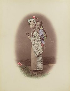 Carrying Baby, 1870s-1890s. Creator: Kusakabe Kimbei.