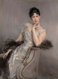 Signora in bianco (Lady in white), 1902. Creator: Boldini, Giovanni (1842-1931).