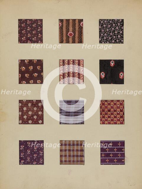 Printed Cottons, c. 1936. Creator: Millia Davenport.