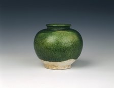 Green lead glazed wannian jar, Tang dynasty, China, 618-907 AD. Artist: Unknown