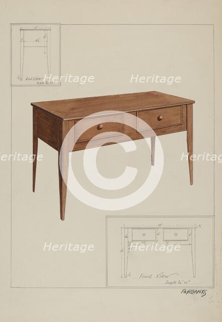 Side Board, c. 1937. Creator: George Fairbanks.