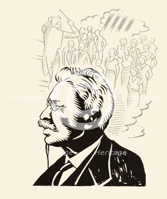 Lluís Millet Pagés (1867-1941). Musician, founder of the Orfeo Catala. Drawing, 1934.