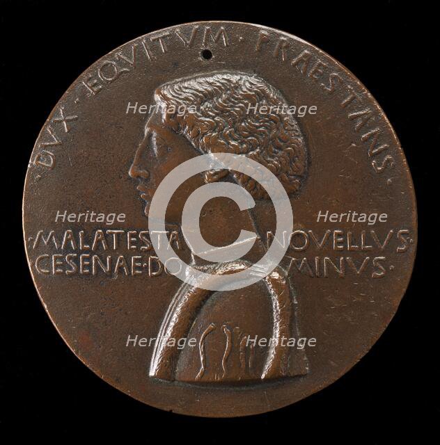 Domenico Novello Malatesta, 1418-1465, Lord of Cesena and Cervia 1429 [obverse], c. 1445. Creator: Pisanello.