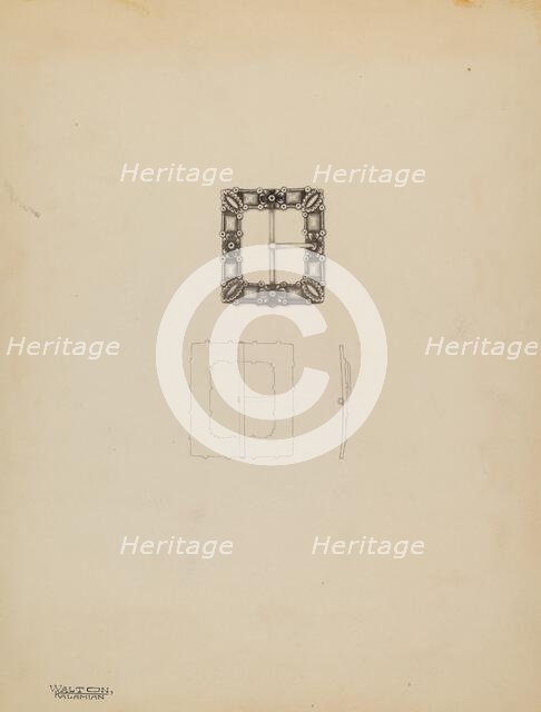 Lady's Shoe Buckle, 1935/1942. Creator: Kalamian Walton.