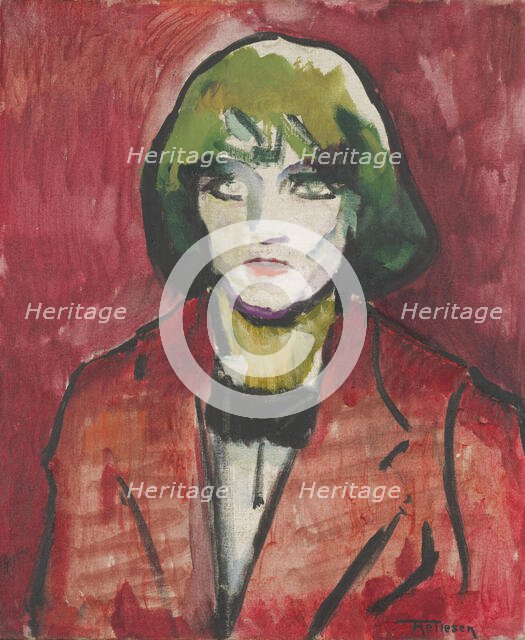 Portrait of a Woman, 1911. Creator: Thorvald Hellesen.