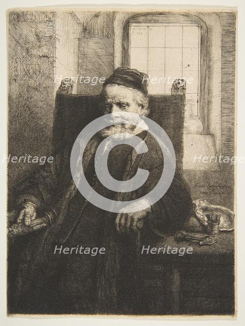 Jan Lutma, goldsmith, 1656. Creator: Rembrandt Harmensz van Rijn.