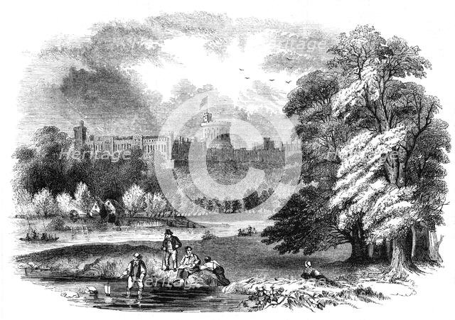 Windsor Castle from the river, 1844. Creator: Unknown.
