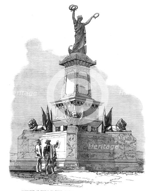 Monument at Bilbao to those slain in the Spanish Civil Wars forty years ago, 1874. Creator: Unknown.