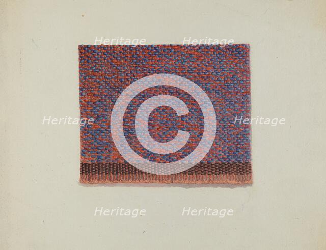 Shaker Chair Seat Covering, c. 1936. Creator: Alice Stearns.