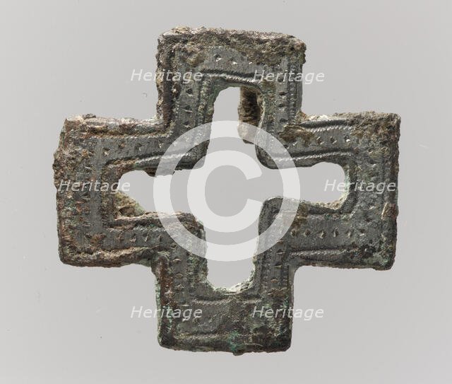 Purse Mount in the Form of a Cross, Frankish, 7th century. Creator: Unknown.