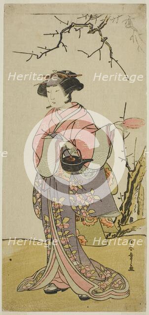 The Actor Yamashita Kinsaku II in an Unidentified role, Japan, c. 1776. Creator: Shunsho.