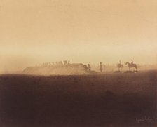 Cavalry Maneuvers, Camp de Châlons, 1857. Creator: Gustave Le Gray.