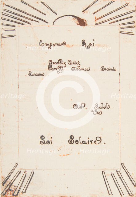 La Loi Solaire, 19th century. Creator: Charles Meryon.