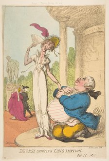 Dropsy Courting Consumption, October 25, 1810. Creator: Thomas Rowlandson.