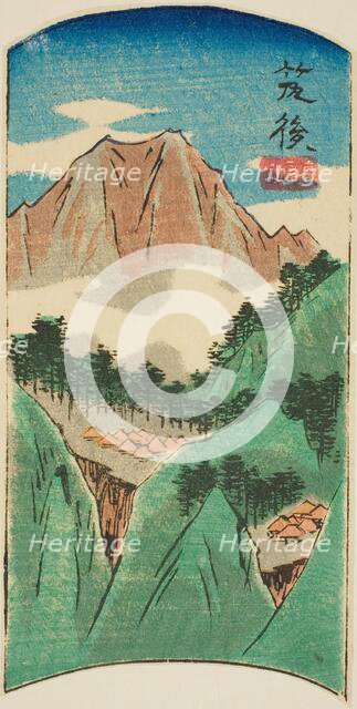 Chikugo, section of sheet no. 17 from the series "Cutout Pictures of the Provinces...", 1852. Creator: Ando Hiroshige.