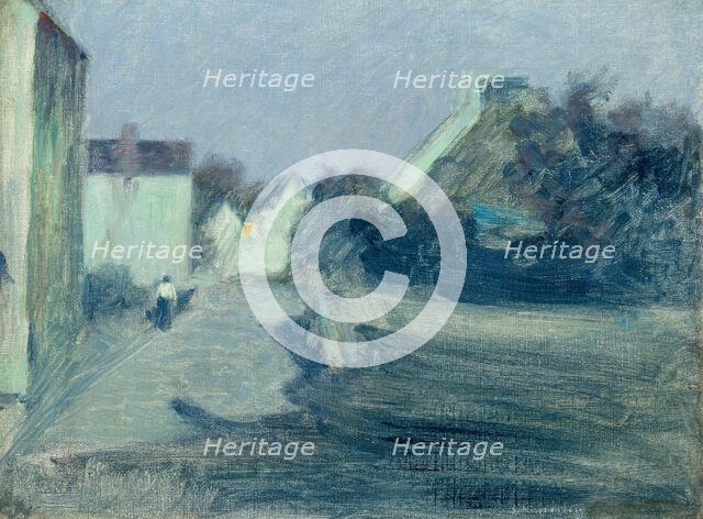 Village Lane in the Moonshine, c1900. Creator: Samuel Hirszenberg.