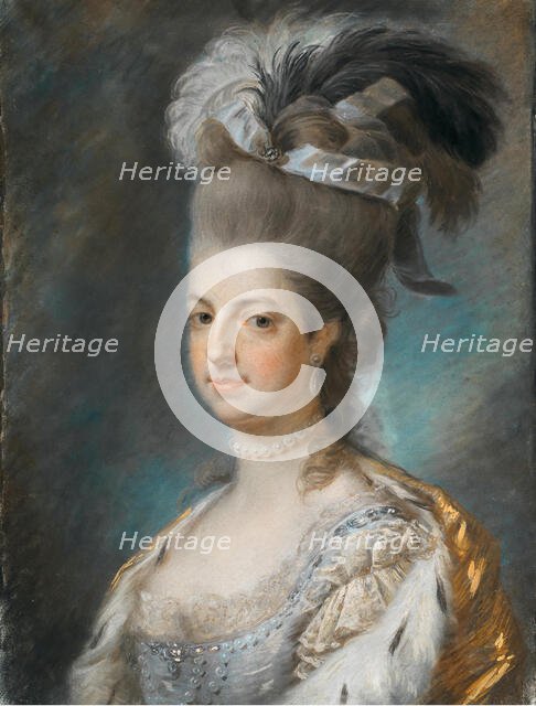 Portrait of Archduchess Maria Christina of Austria (1742-1798), Duchess of Teschen, 18th century. Creator: Anonymous.