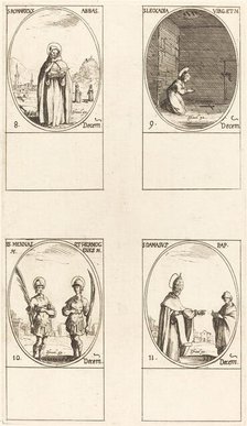 St. Romaricus; St. Leocadia; Sts. Mennas and Hermogenes; St. Damasus. Creator: Jacques Callot.