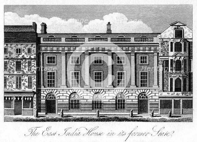 'The East India House in its Former State', London, early 19th century. Artist: Unknown
