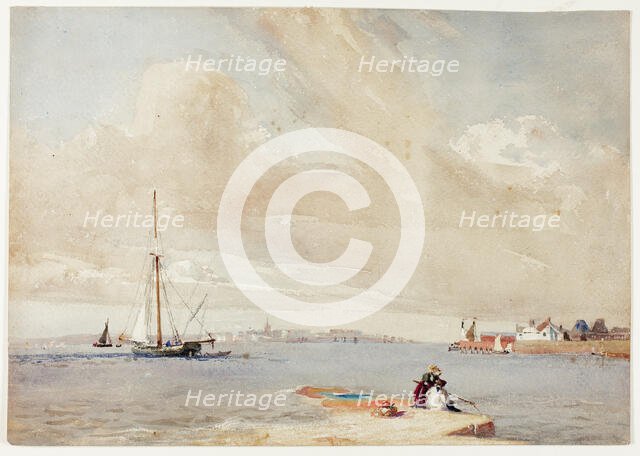 Birkenhead from Herculaneum Potteries, 1834. Creator: Eliot Thomas Yorke.