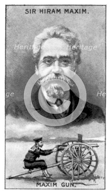 Sir Hiram Stevens Maxim, inventor of the Maxim Gun, (c1924). Artist: Unknown