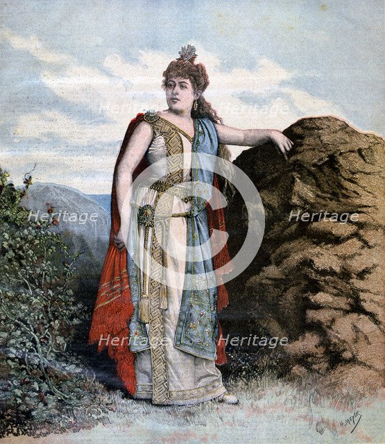 Renee Richard in the opera 'Sapho', 1893. Artist: Henri Meyer