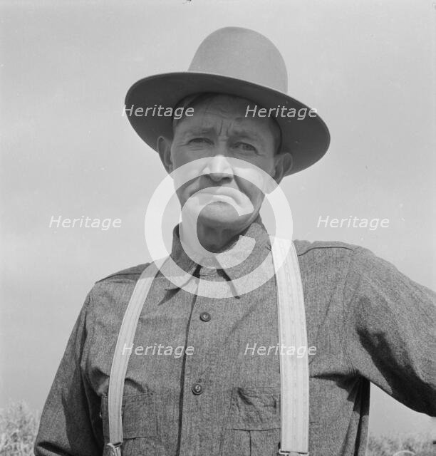 Mr. Wardlow, drought area farmer, adjusting to...farm, Dead Ox Flat, Malheur County, Oregon, 1939. Creator: Dorothea Lange.
