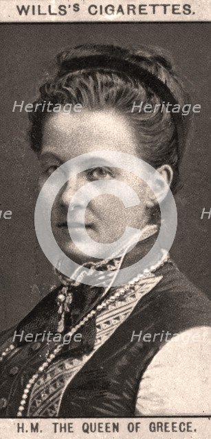 H.M The Queen of Greece, 1908.Artist: WD & HO Wills