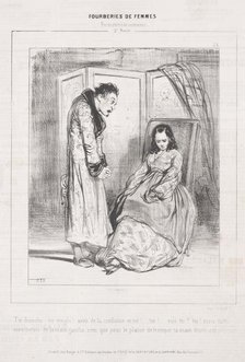 Fourberies de Femmes: En matière de sentiment, 1842. Creator: Paul Gavarni (French, 1804-1866).