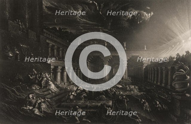 Belshazzar's Feast, from Illustrations of the Bible, 1835. Creator: John Martin.