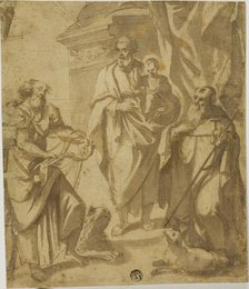 Saint Joseph and Christ Child, with Saints Mark and Anthony, n.d. Creator: School of Guido Reni Italian, 1575-1642.