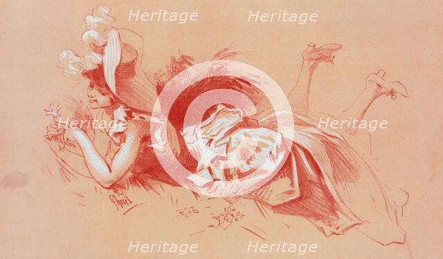 Dessin original pour les "Maîtres de l'Affiche"., c1898. Creator: Jules Chevrier.